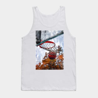 Basketball In Hoop Marker Sketch Tank Top